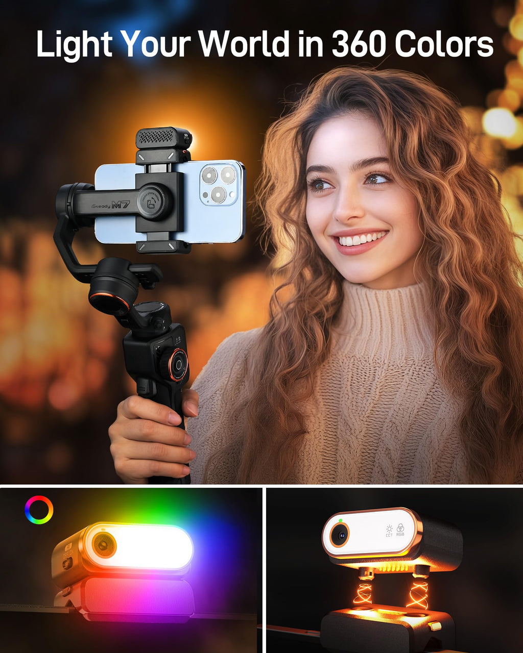 hohem iSteady M7 Gimbal Stabilizer for iPhone & Android, 3-Axis Gimbal