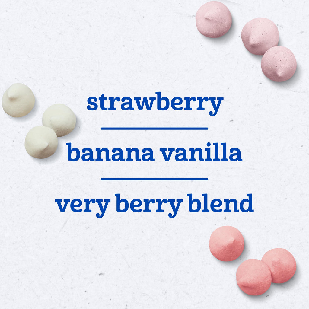 Gerber Stage 3 Baby Food Snacks, Strawberry, Banana Vanilla Yogurt Melts, Very Berry Fruit and Veggie Melts, Baby Led Feeding, 8-Pack