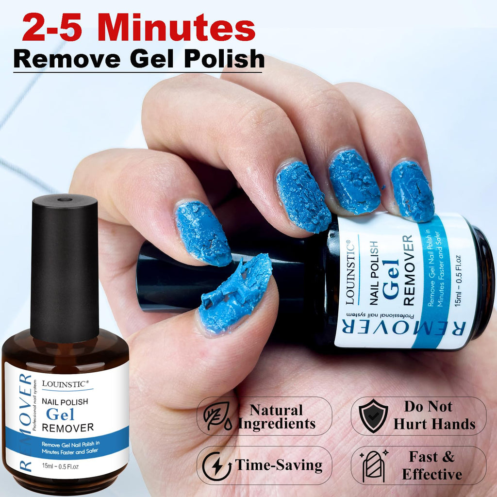 Gel Nail Polish Remover, 15ml Gel Remover for Nails No Need to Soak or Wrap