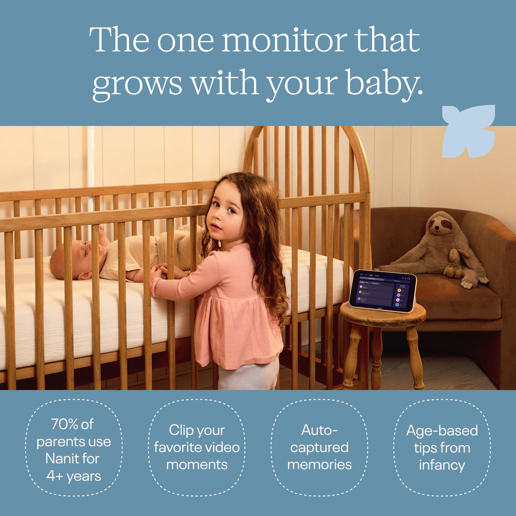 Nanit Smart Baby Video Monitor - Camera & Floor Stand - 1080p Wi-Fi Camera