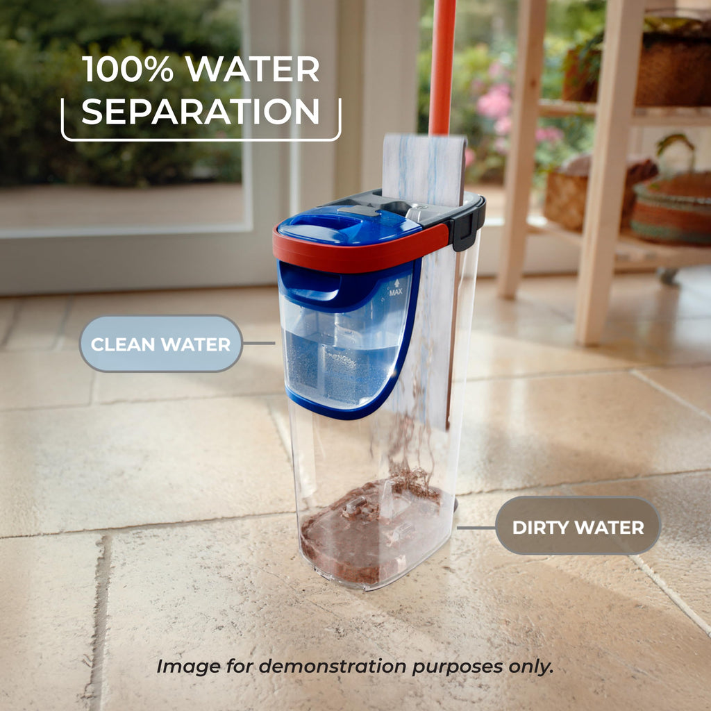 O-Cedar H2prO Flat Mop System | Quick Everyday Cleaning | Dual-Tank Fresh Water System | Machine Washable Reusable Microfiber Mop Pad | Safe on Hardwood, Tile & Vinyl Floors