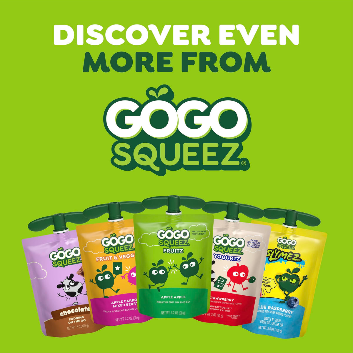 GoGo squeeZ No Sugar Added Organic Fruit & veggieZ Applesauce, 12 Count