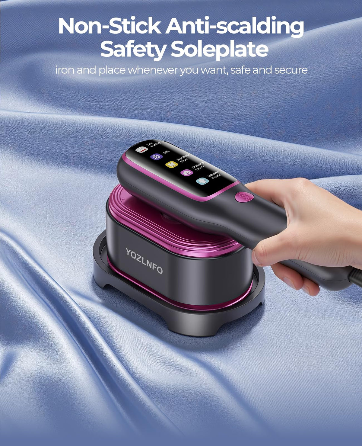 YOZLNFO Travel Steamer for Clothes, Portable Handheld Garment Iron 110V