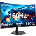SANSUI 24 Inch Curved Gaming Monitor up to 160Hz MPRT 1ms Computer Monitor
