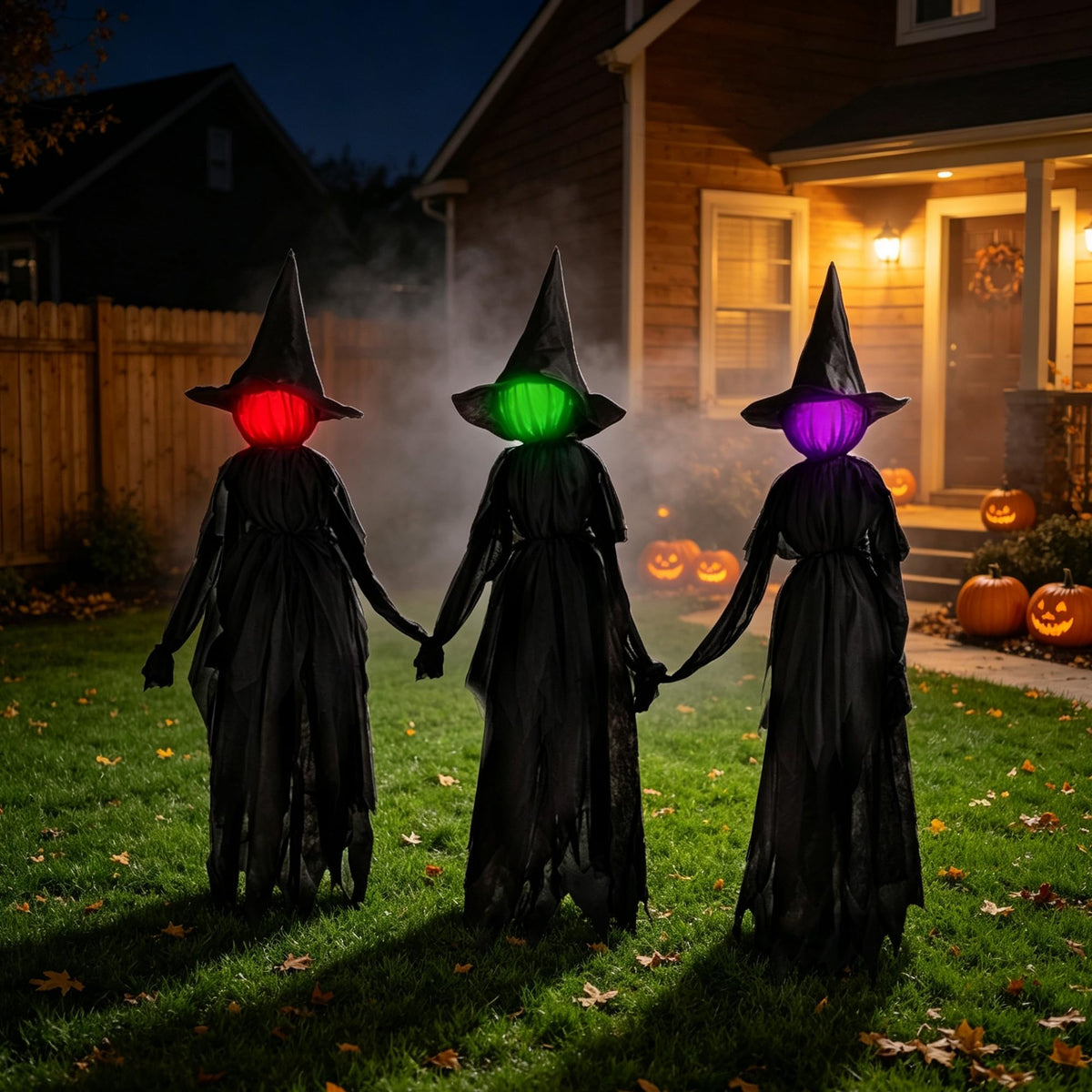 winemana 3 Pack Halloween Decorations Outdoor Halloween Witches Decor, 6FT