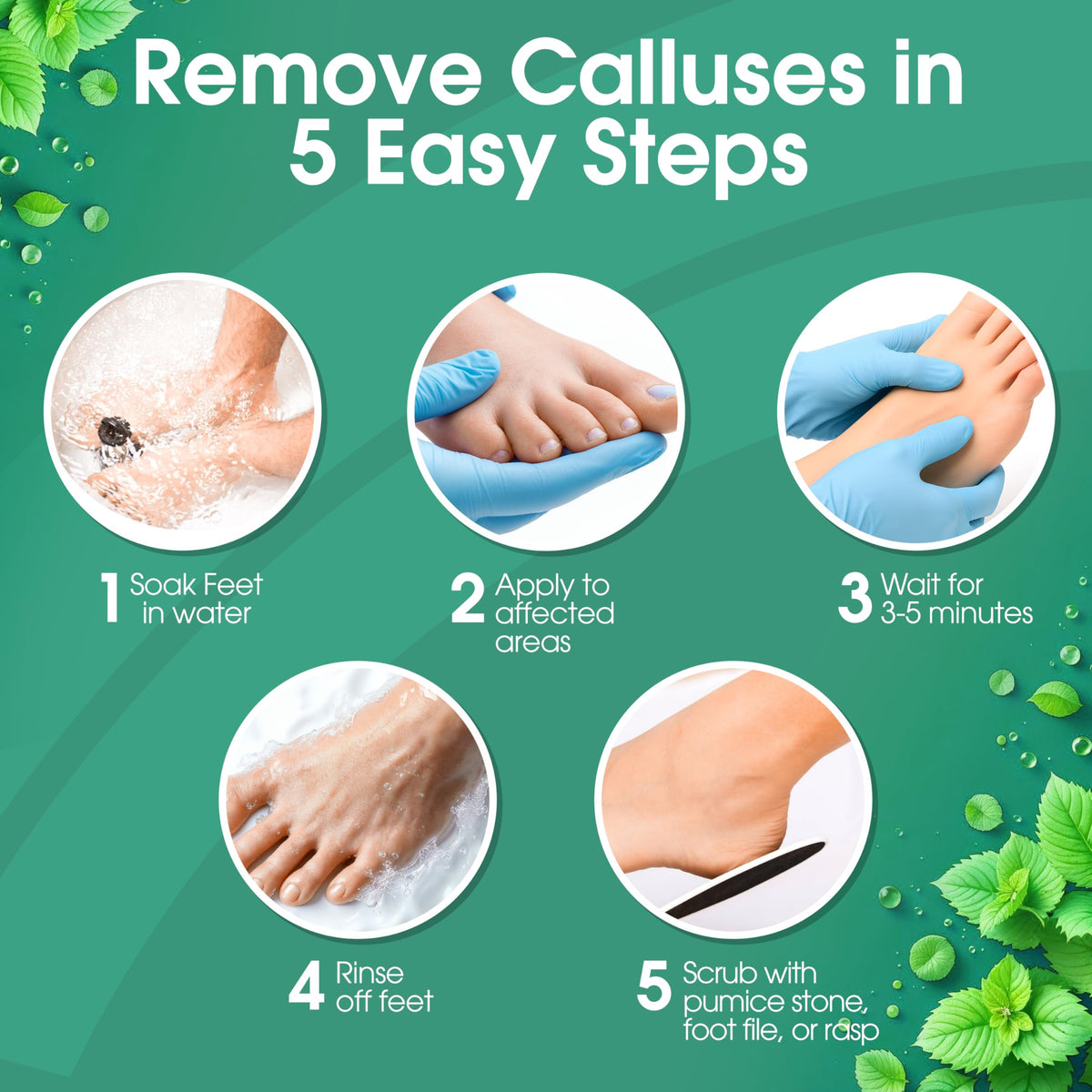 DeEnti Foot Callus Remover Gel, Dead Skin Remover for Feet, 8oz Cool Mint