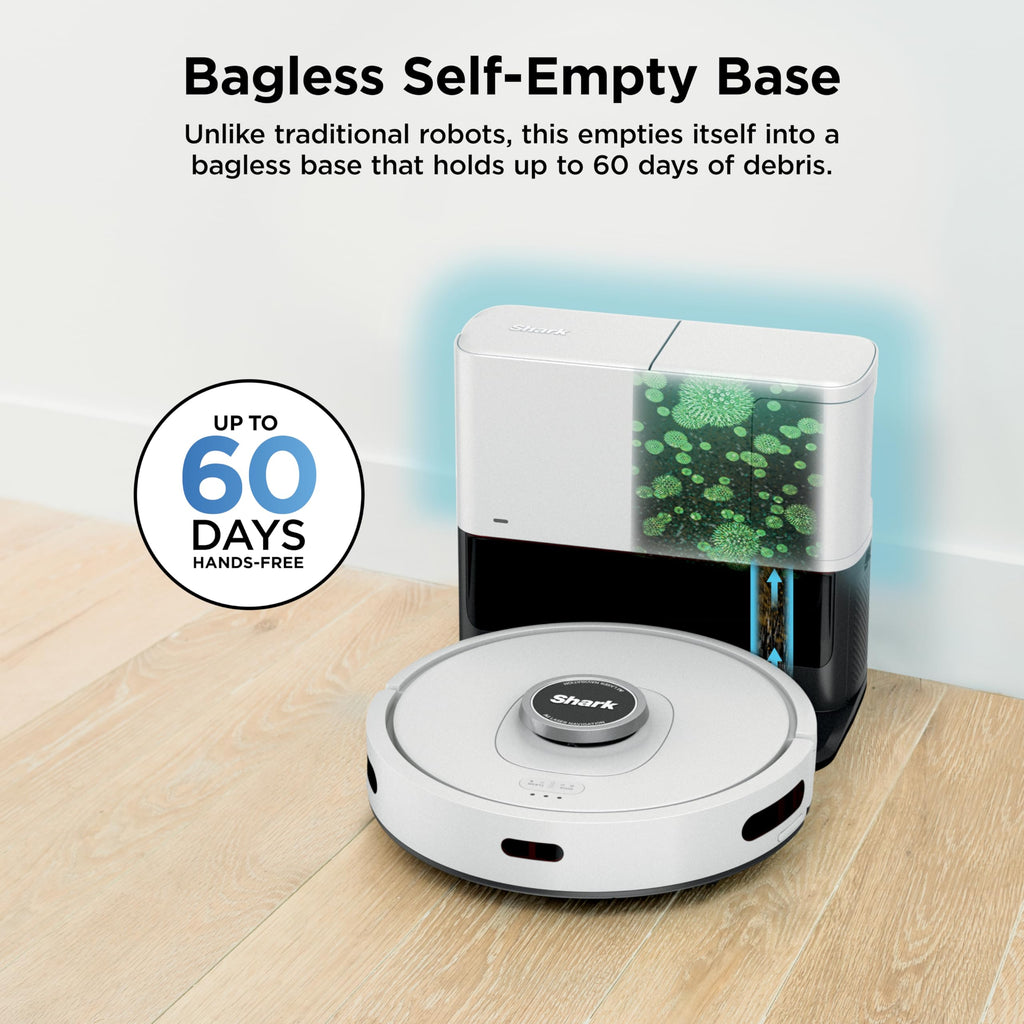 Shark AV2511AE AI Ultra Robot Vacuum, Black/Silver, Carpet and Hard Floor