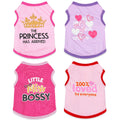 4 Pieces Chihuahua Clothes Cute Dog Clothes for Small Dogs Girl Puppy Shirt