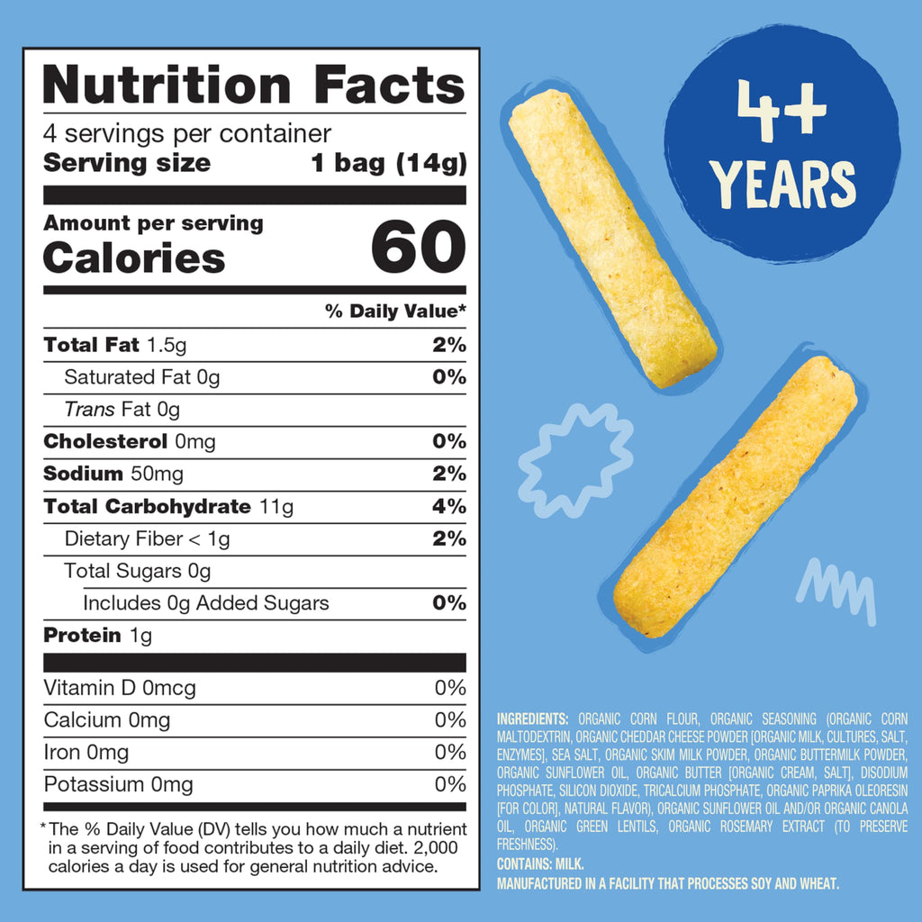 Earth's Best Crispy Sticks Cheesy Mac Multipack, 1.97 Oz (Pack of 4)