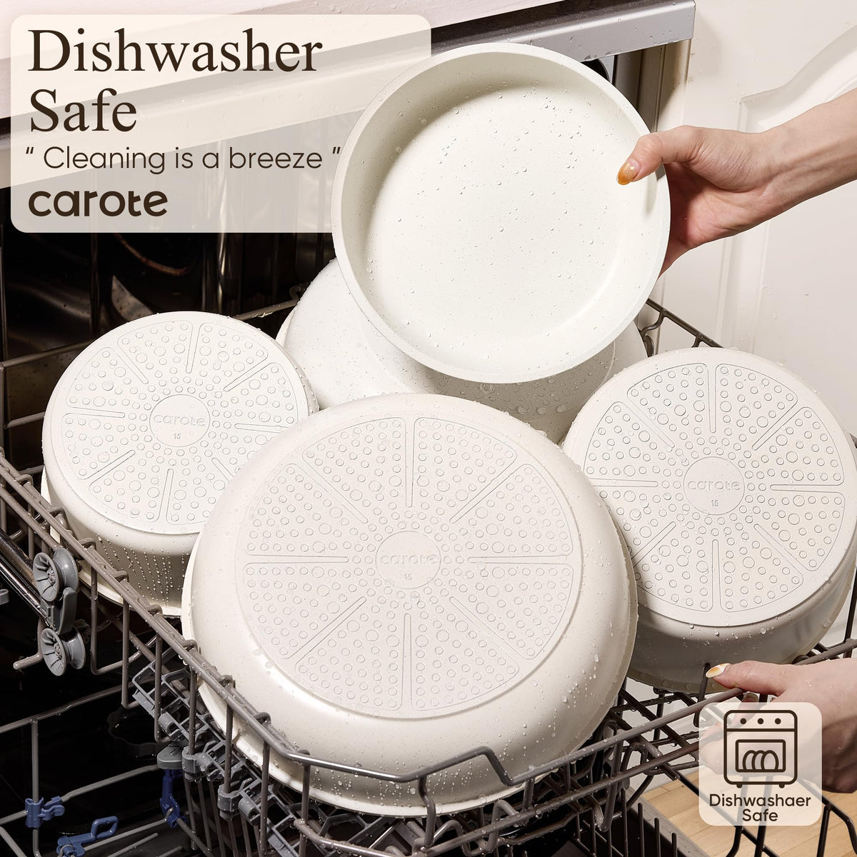 CAROTE 26pcs Pots and Pans Set Non Stick, Cookware Set Detachable Handle