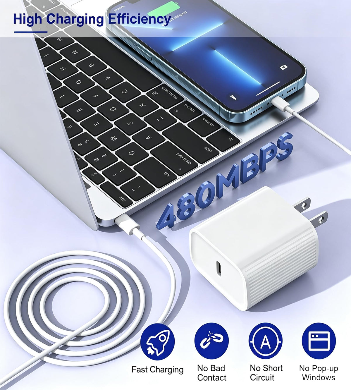 3Pack Extra Long 10FT iPhone Fast Charger,iPhone Charger Fast Charging Quick 10Foot USB C to Lightning Cable Cord Type C Fast Charging Block Wall Charger for iPhone 14/14 Pro/13/12 Mini/11/XS/X/iPad