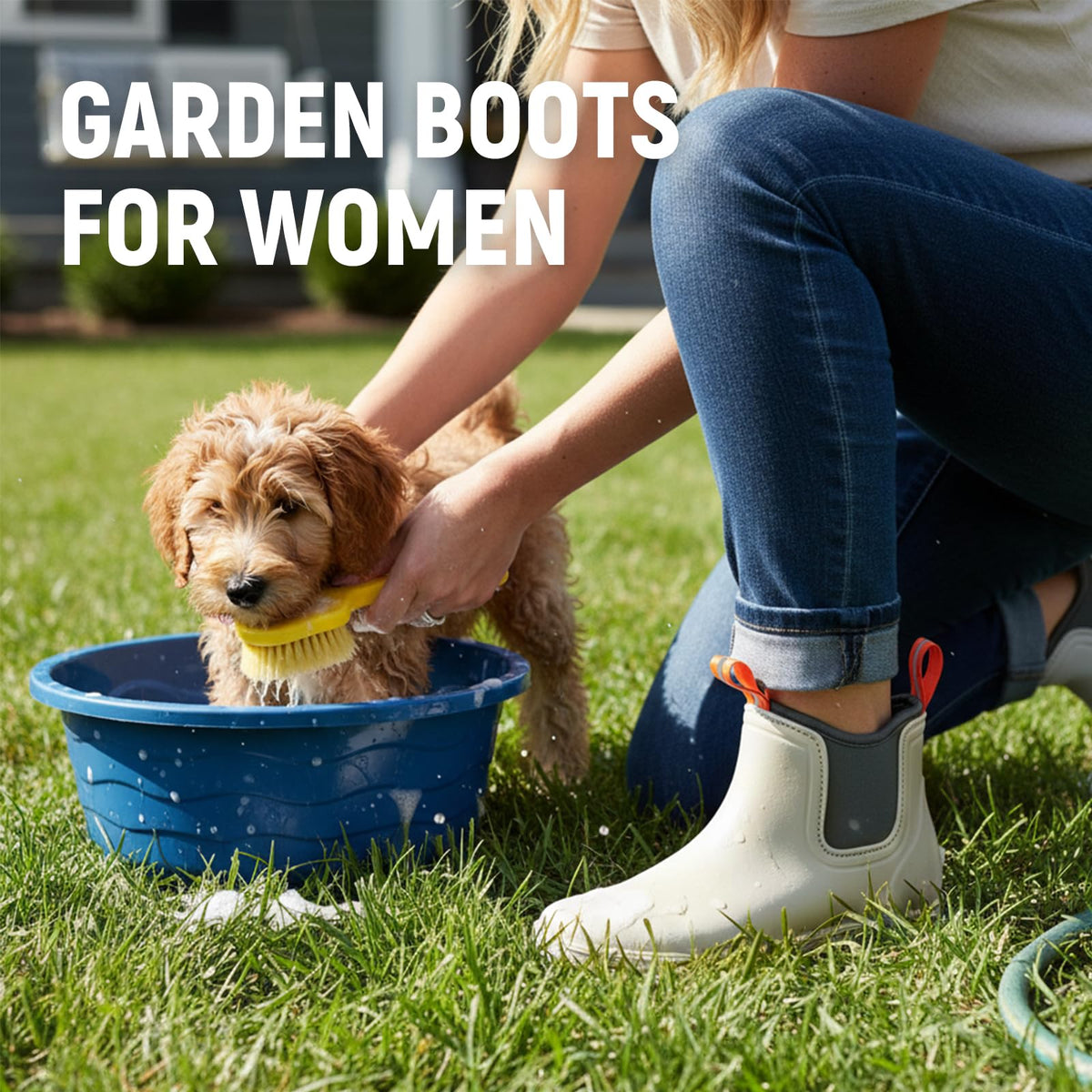 ZCVQX Women's Deck Boots Waterproof Ankle Rain Boots