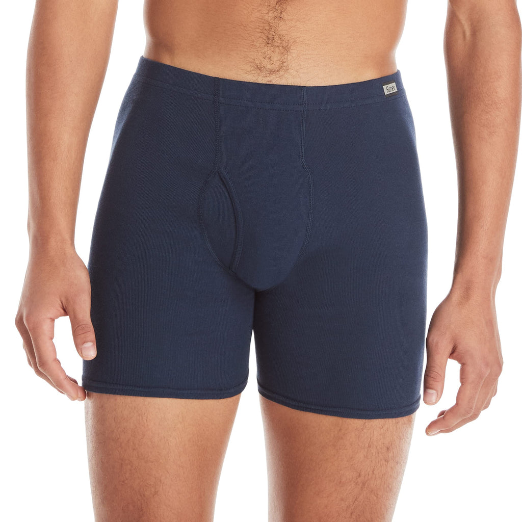 Hanes Men's Tagless Boxer Briefs with Fabric-Covered Waistband - Multiple Packs Available