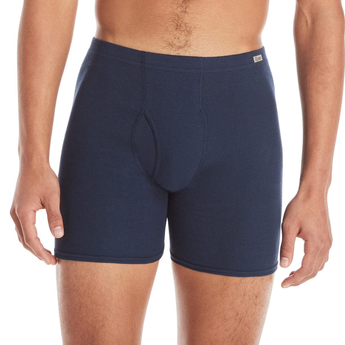 Hanes Men's Tagless Boxer Briefs with Fabric-Covered Waistband - Multiple Packs Available