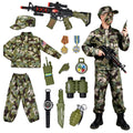 Kids Army Costume for Boys - 14 PCS Soldier Halloween Costume for Boys