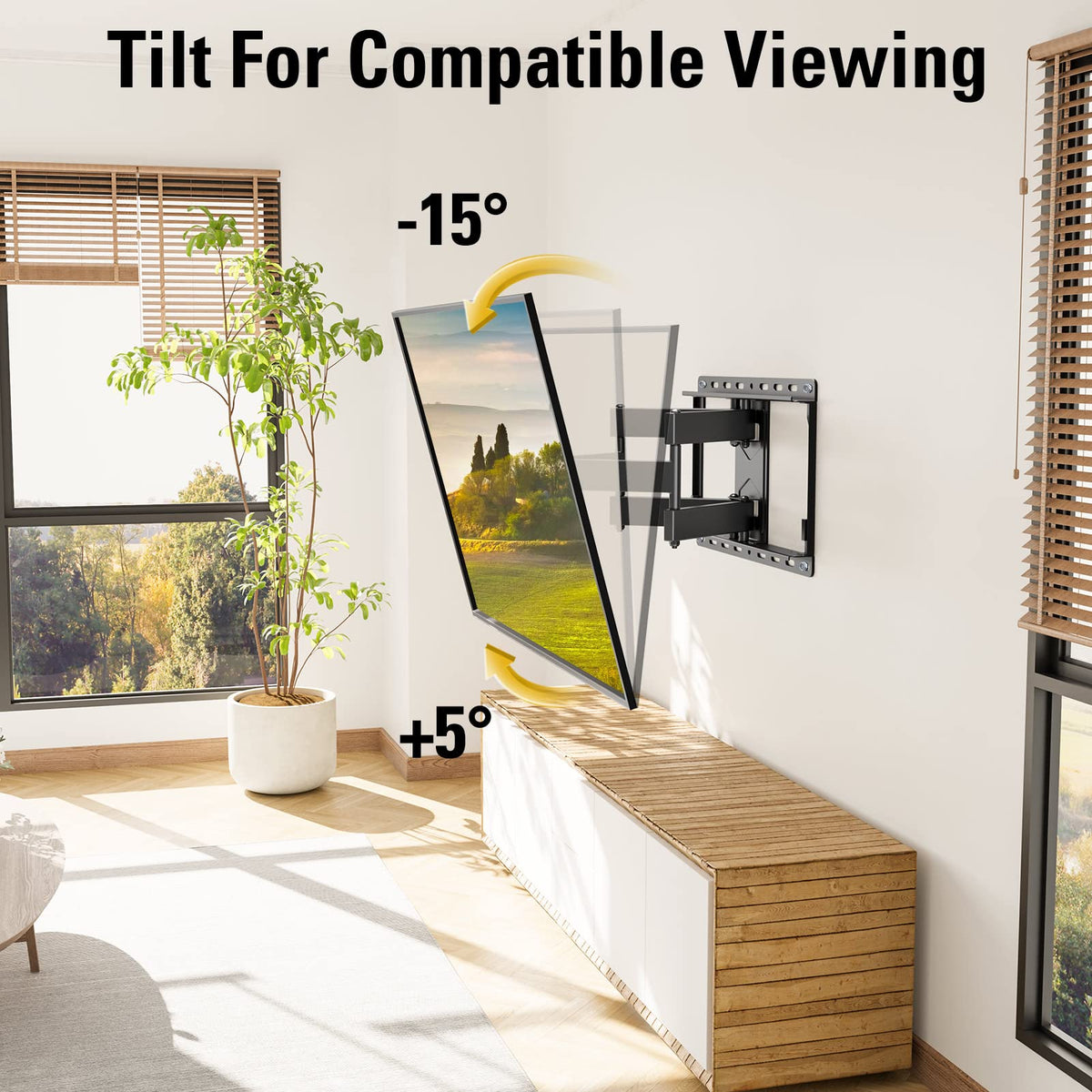 Mounting Dream Full Motion TV Wall Mount for 32-70 Inch TVs up to 110lbs