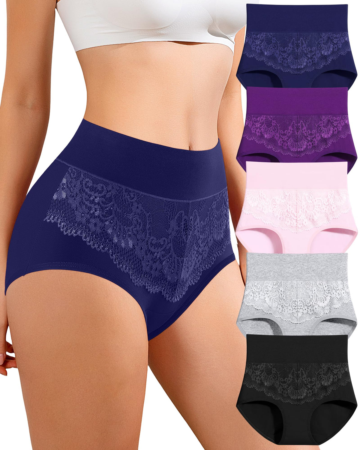 Tummy Control Underwear Womens High Waisted Cotton Postpartum Panties