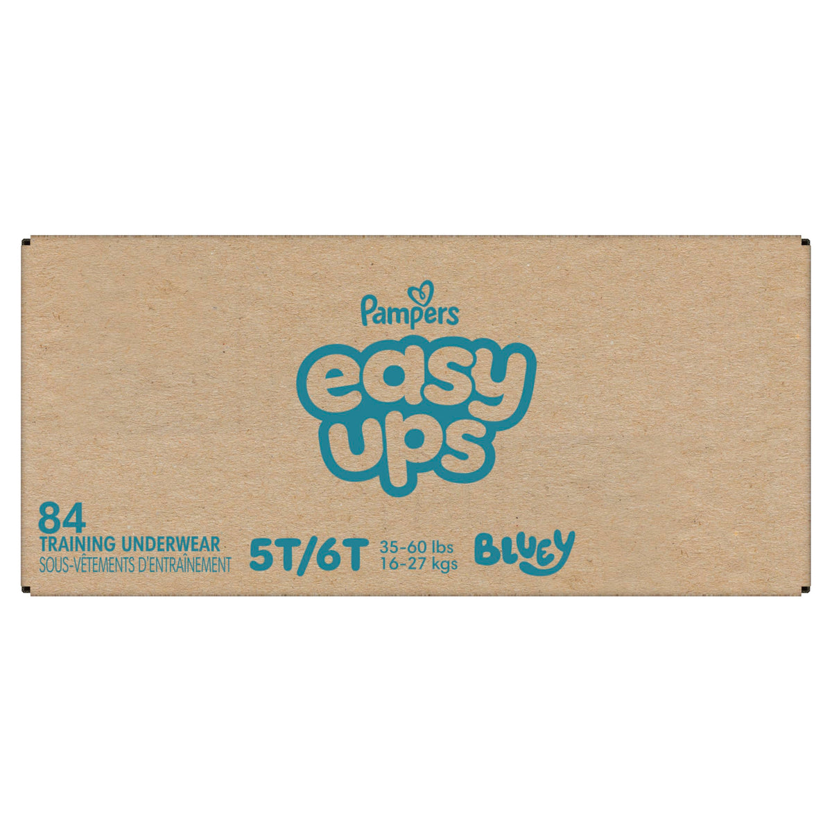 Easy Ups Girls & Boys Potty Training Pants, Size 7 (5T-6T), 84 Count, Bluey Absorbent Pull Up Training Underwear, Up to 100% Leakproof Day and Night, Hypoallergenic
