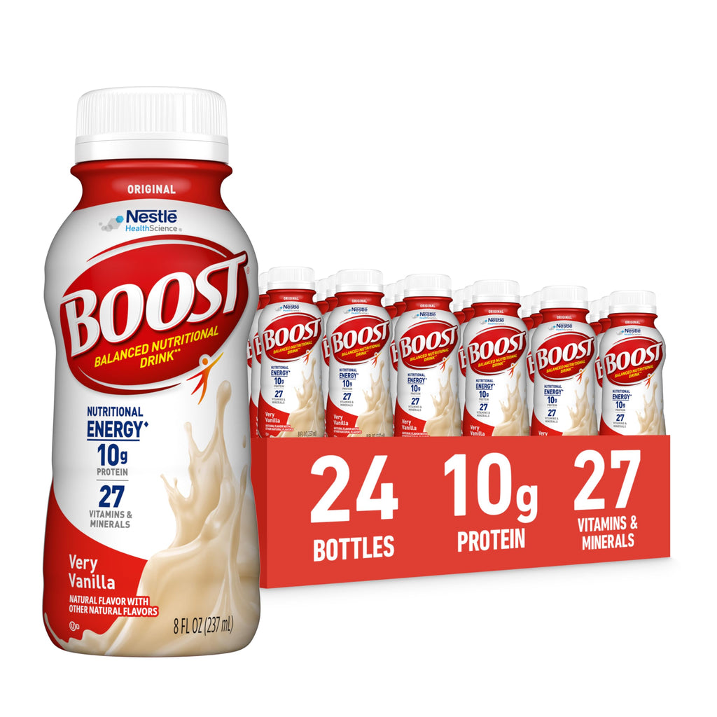 BOOST Original Nutritional Shake, Ready to Drink, Very Vanilla, 24 Pack