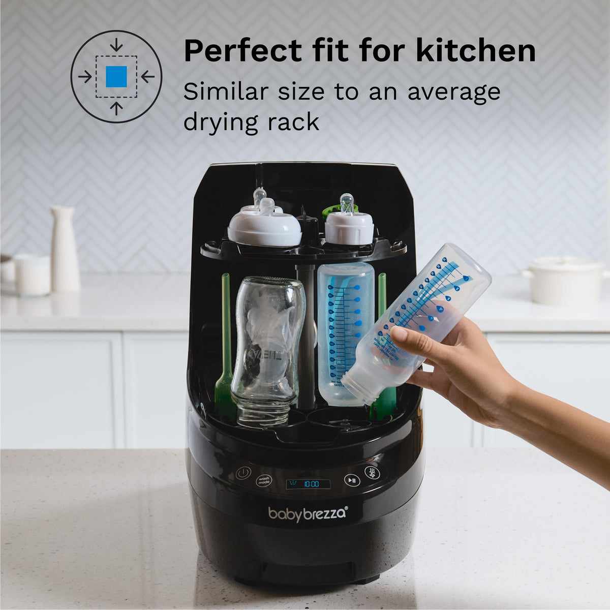 Baby Brezza Baby Bottle Washer Pro - Clinically Proven Better Cleaning