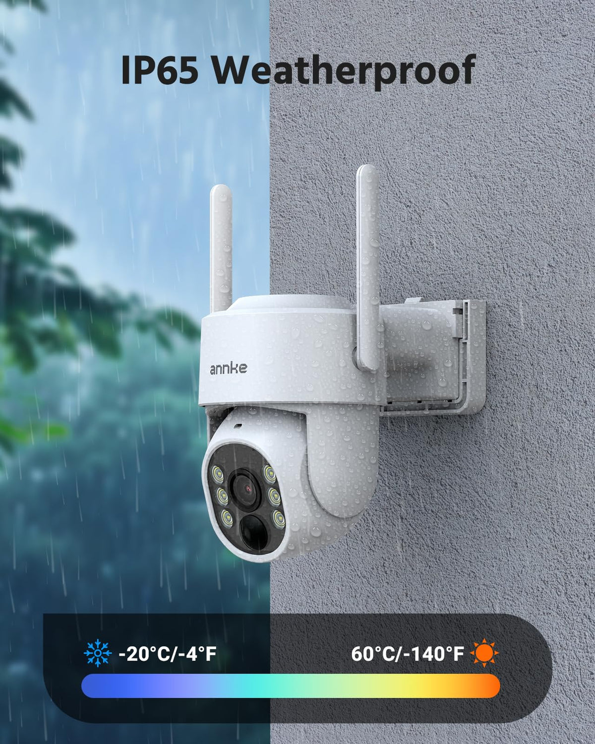 ANNKE 4MP Solar Security Cameras Wireless Outdoor, 4-Cam Home Camera System