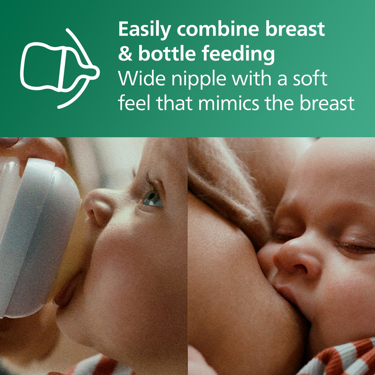 Philips Avent Natural Glass Baby Bottles, Slow Flow, 4 oz, BPA-Free, 4-Pack