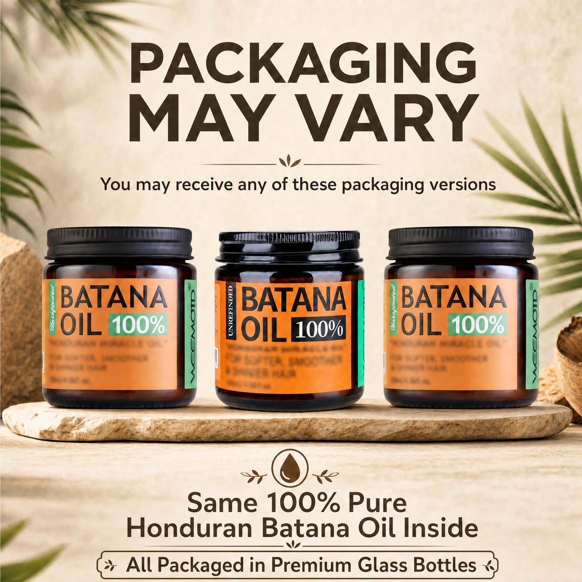 100% Raw Batana Oil for Hair from Honduras, 4.06 Fl Oz, Bright Coffee