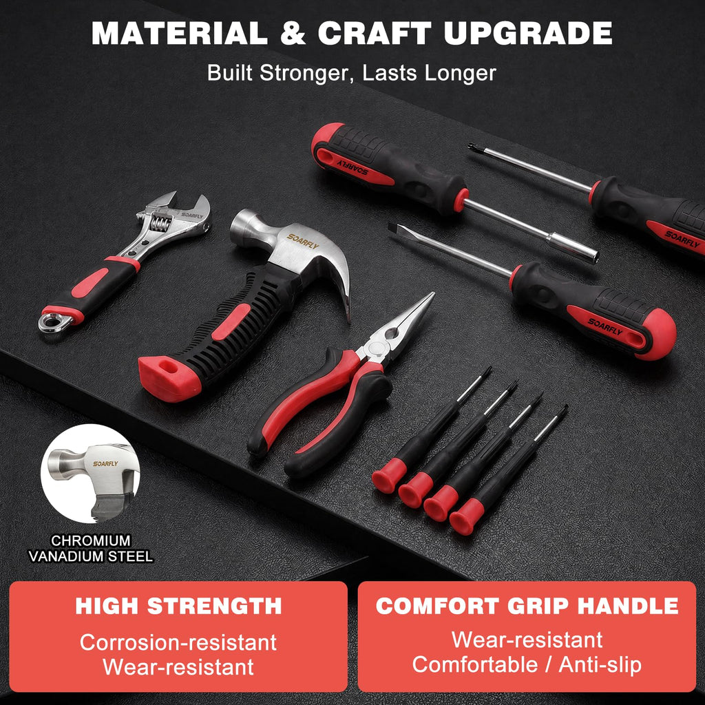 157-Piece Tool Set, 8V Cordless Drill Set, Hand Tool Kit for Men and Women