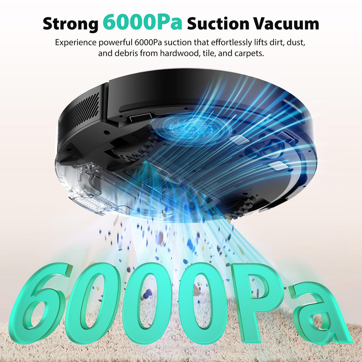Tikom Robot Vacuum and Mop, Robotic Vacuum Cleaner with Self-Emptying Base