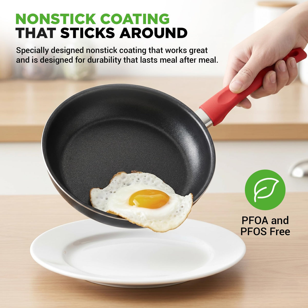 NutriChef 21-Piece Nonstick Cookware Set - PTFE/PFOA/PFOS Free Heat Resistant Lacquer Kitchen Ware Pots Pan w/ Cool-Touch Handles, Saucepan, Fry Pans, Lid, Bakeware, For Gas Electric Ceramic Cooktops