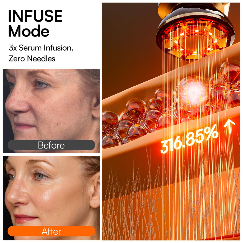 INIA FLARE 3-in-1 Red Light Therapy Beauty Device for Face & Neck Pink