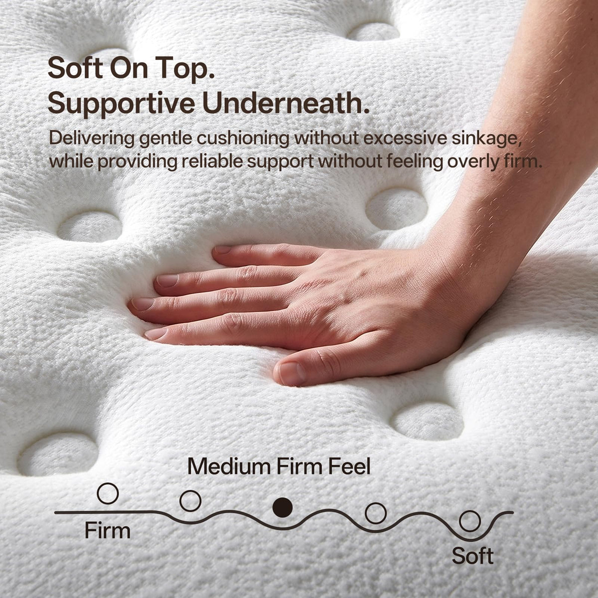 King Size Mattress, 14 Inch Hybrid Matress with Memory Foam & Individual Pocket Springs, King Mattress in a Box, Pressure Relief, Edge Support, Motion Isolation