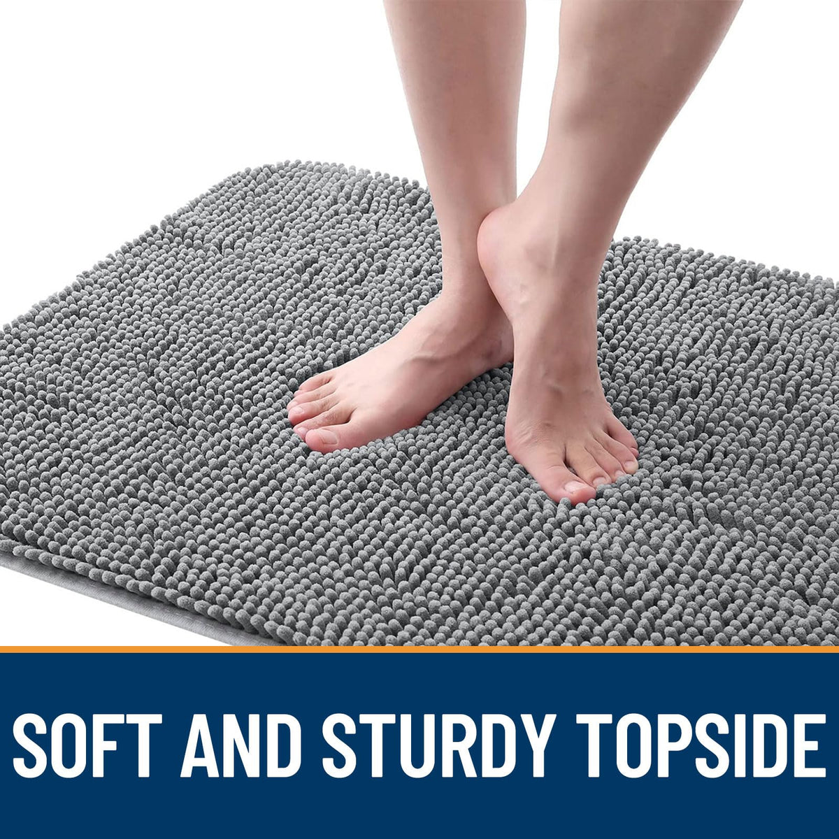 OLANLY Dog Door Mat for Muddy Paws 48x30, Super Absorbent Chenille Mud Mat