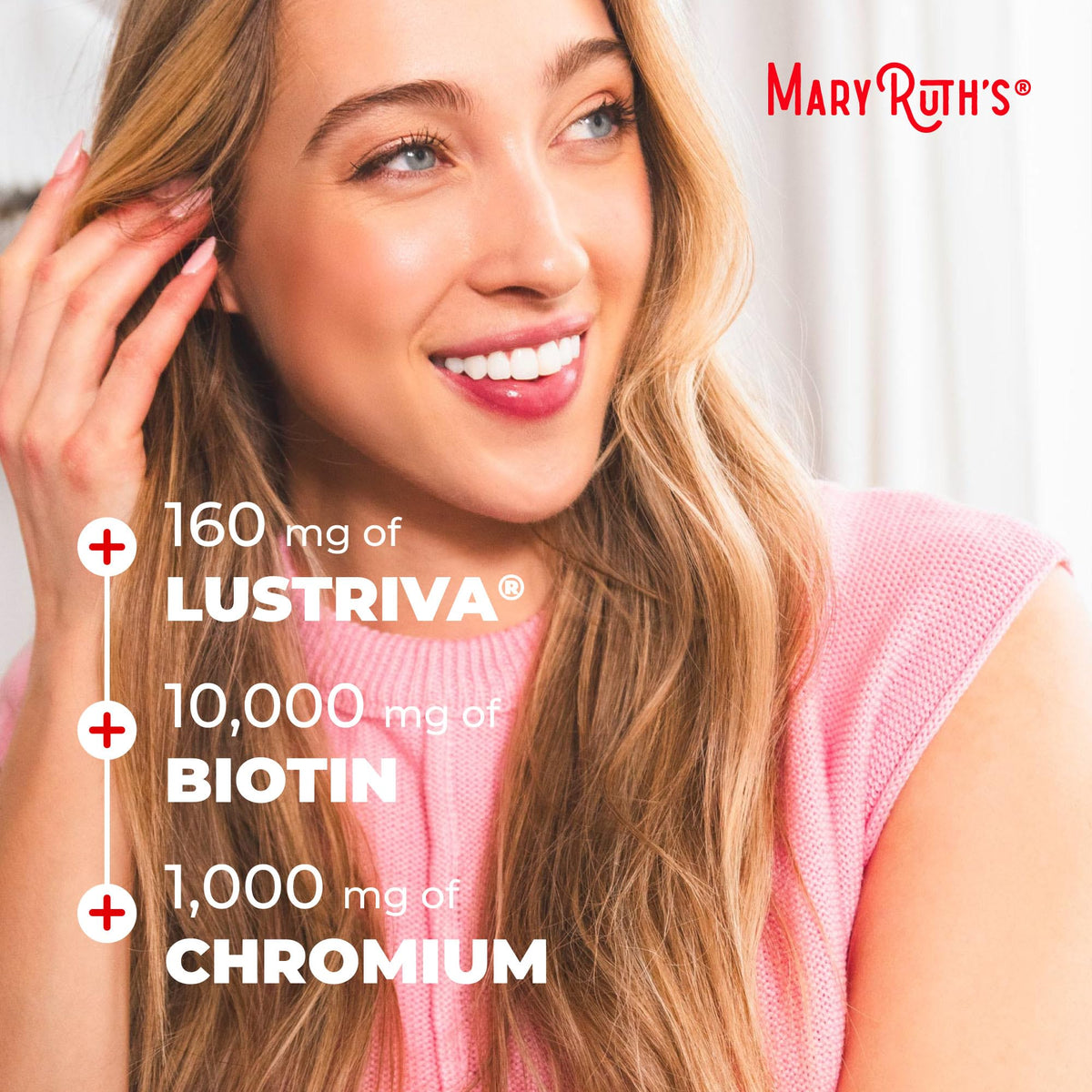 MARYRUTH'S Liquid Multivitamin + Hair Growth, Clinically Thicker Hair, 15oz
