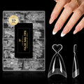 TOMICCA Medium Almond Nail Tips 504PCS, 12 Sizes Half Cover Acrylic Nails