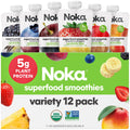 Noka Organic Superfood Smoothie Pouches, Healthy Snacks, Variety Pack 12pk