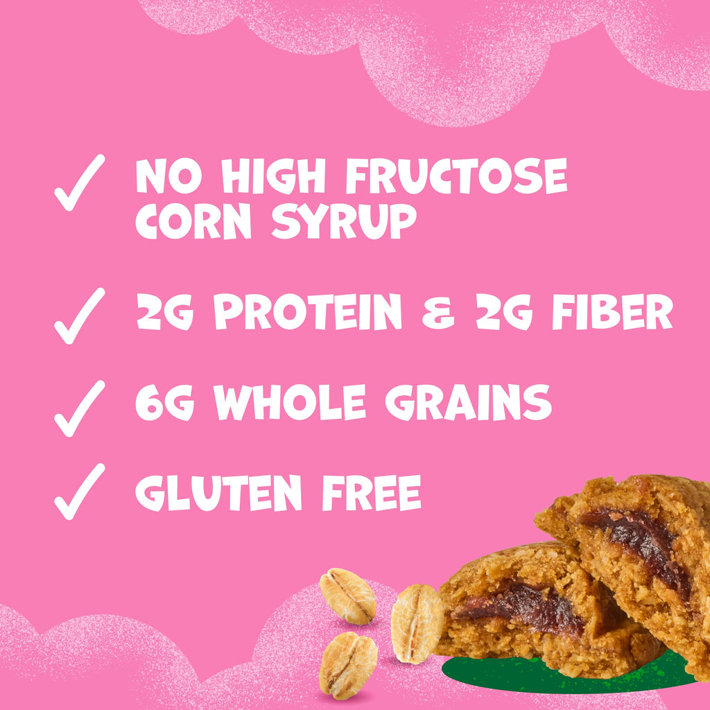 Goodies Strawberry PB&J Poppers, Soft Baked Kids Snack Bars, 24 Bars