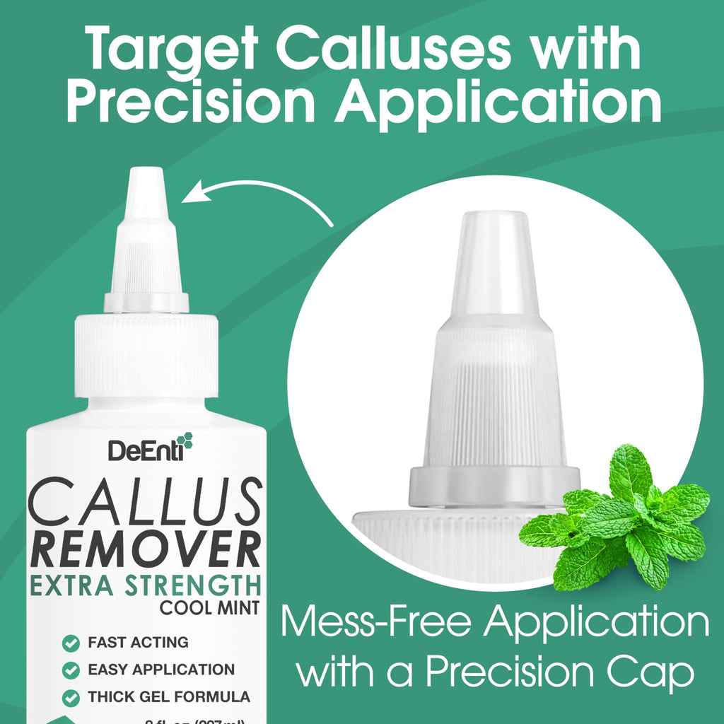 DeEnti Foot Callus Remover Gel, Dead Skin Remover for Feet, 8oz Cool Mint