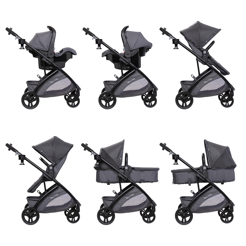 Baby Trend Passport® Switch 6-in-1 Modular Stroller Travel System with EZ-Lift™ Plus Infant Car Seat, Dash Pink