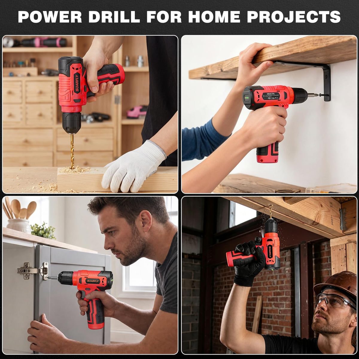 157-Piece Tool Set, 8V Cordless Drill Set, Hand Tool Kit for Men and Women