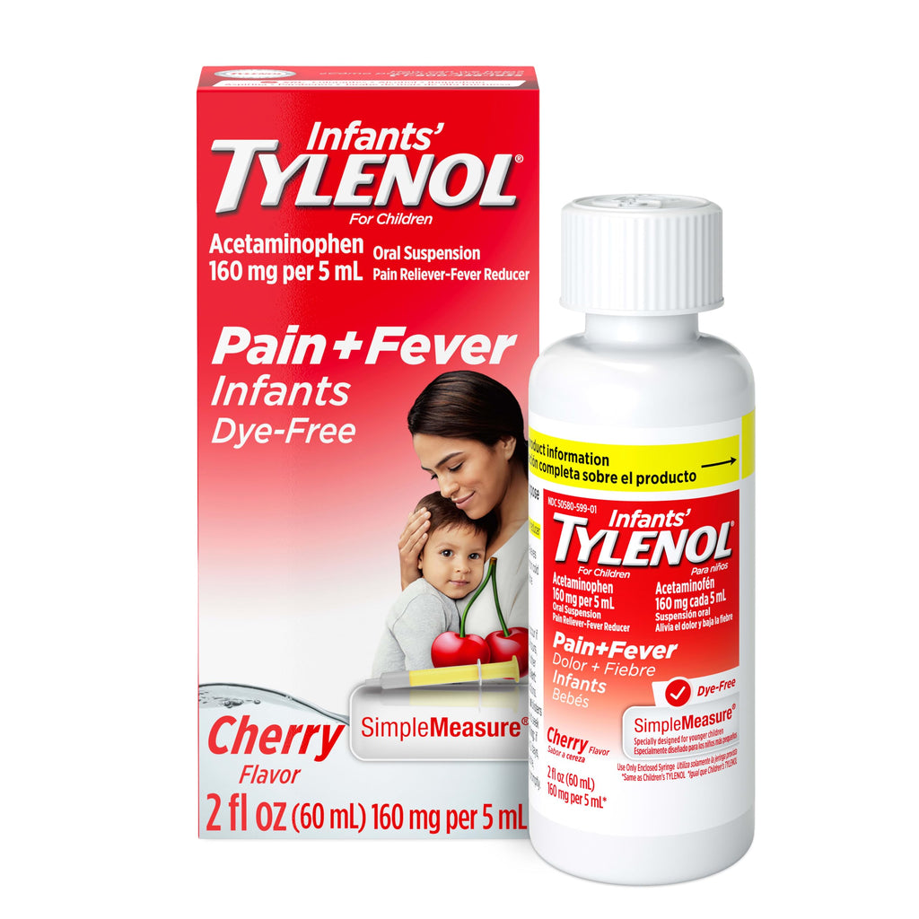 Infants' Tylenol Acetaminophen Oral Suspension, Dye-Free, Cherry, 2 fl. oz