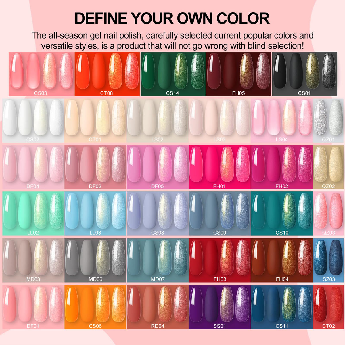 COSCELIA 53pcs Gel Nail Polish Kit with U V light Drill 35 Color Gel Polish