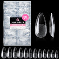 UNA GELLA Almond Gel Nail Tips, 504 Clear Tips, 12 Sizes