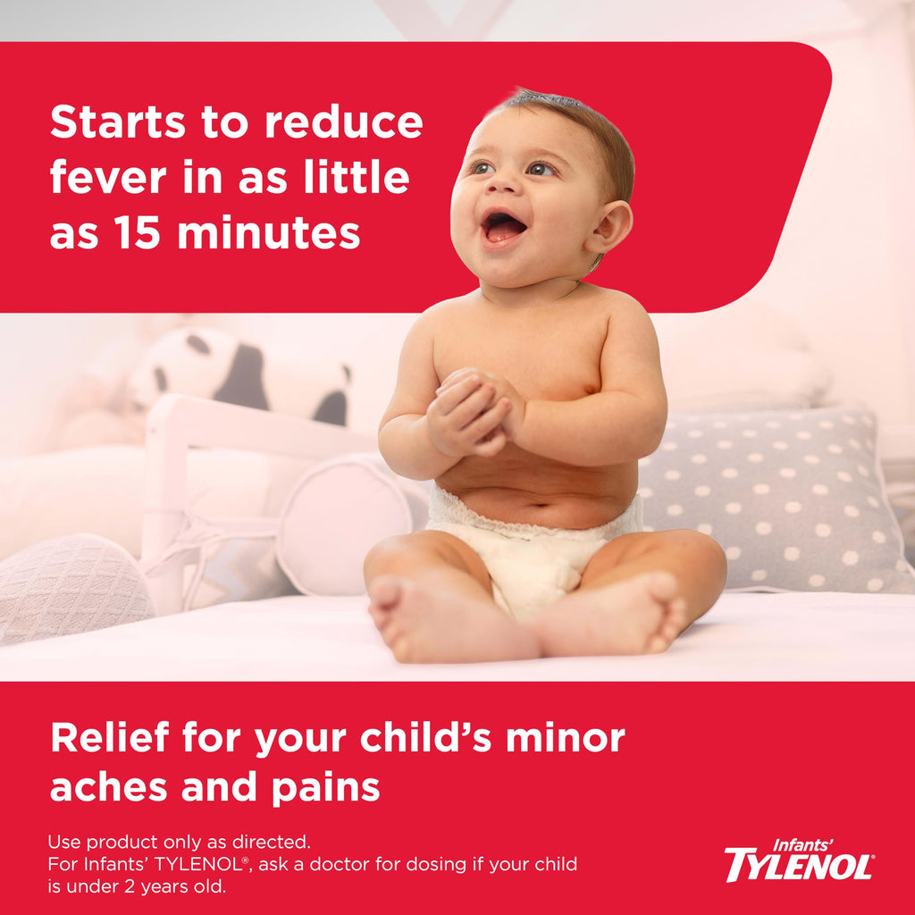 Infants' Tylenol Acetaminophen Oral Suspension, Dye-Free, Cherry, 2 fl. oz