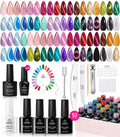 Beetles Cat Eye Gel Nail Polish Set, 36 Colors Magnetic Fall Gel Polish Kit