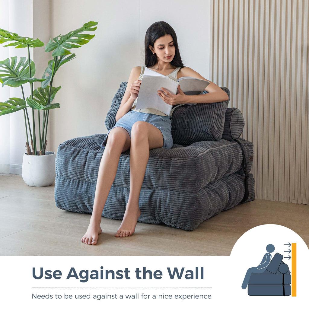 MAXYOYO Folding Sofa Bed, Convertible Chair Bed with Pillow