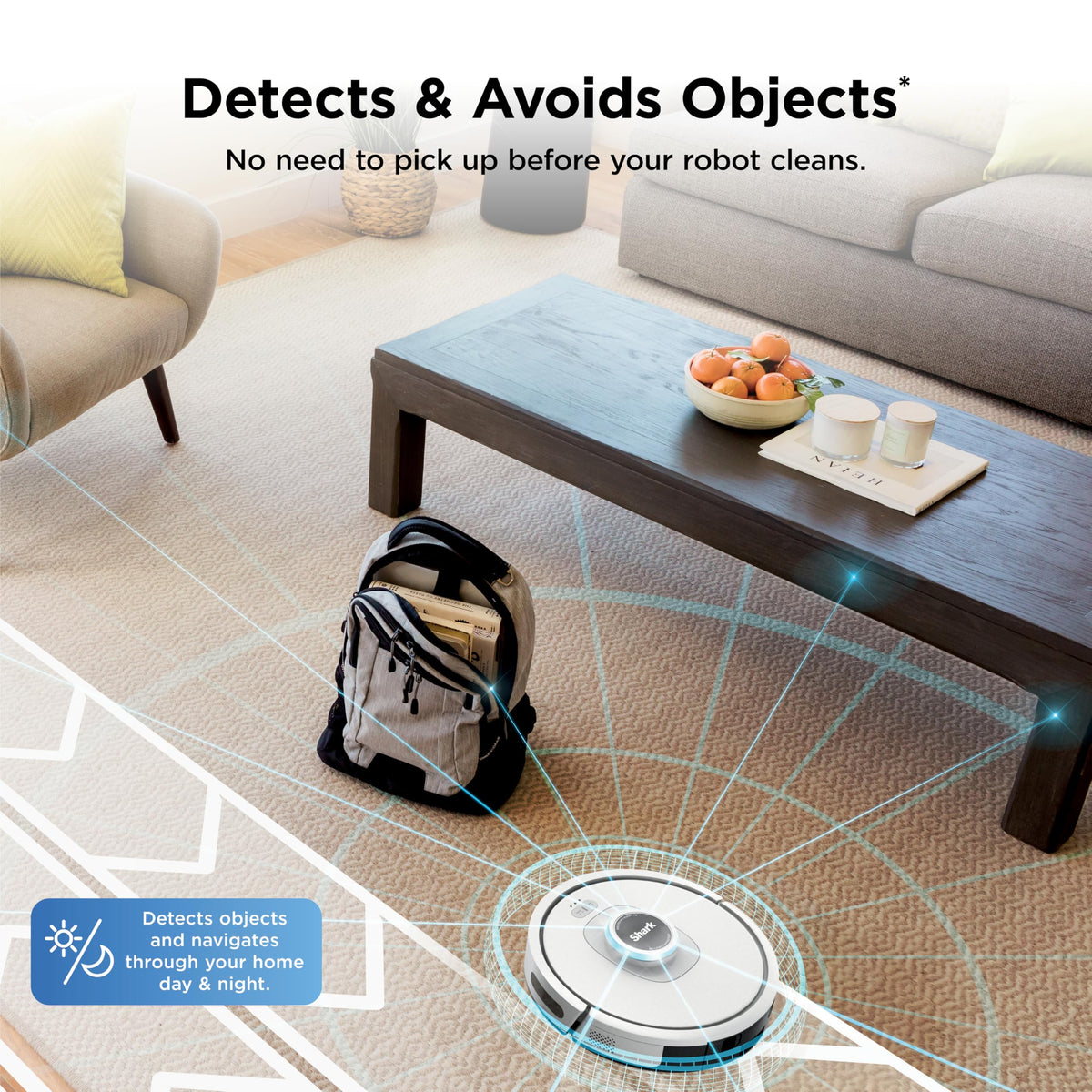 Shark AV2511AE AI Ultra Robot Vacuum, Black/Silver, Carpet and Hard Floor