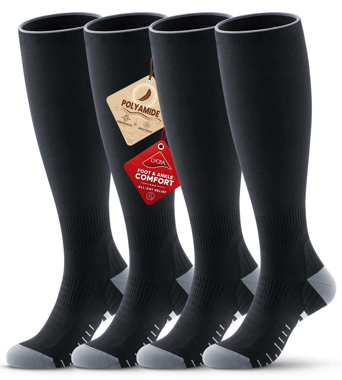 Benirap Compression Socks for Women and Men, 15-20 mmHg Circulation Support