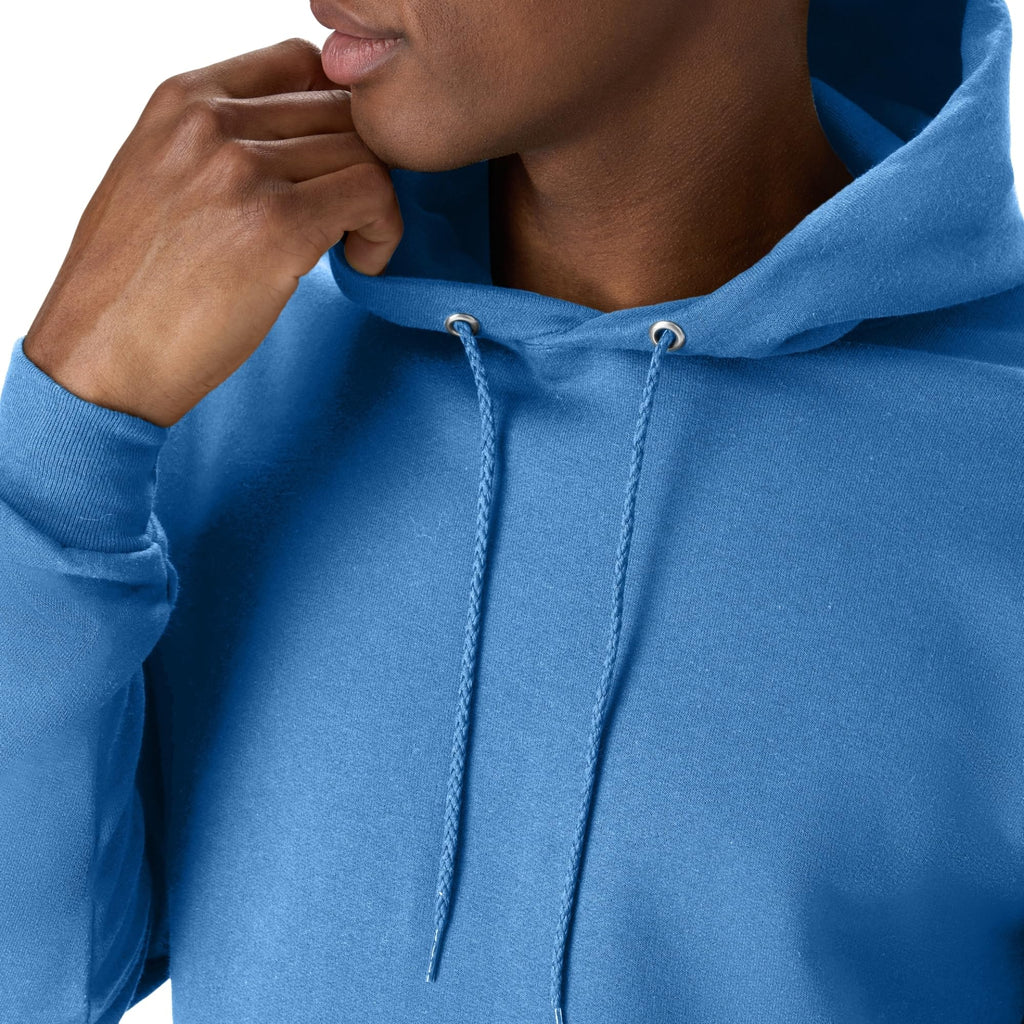 Hanes Men's Pullover EcoSmart Hooded Sweatshirt, denim blue, Large
