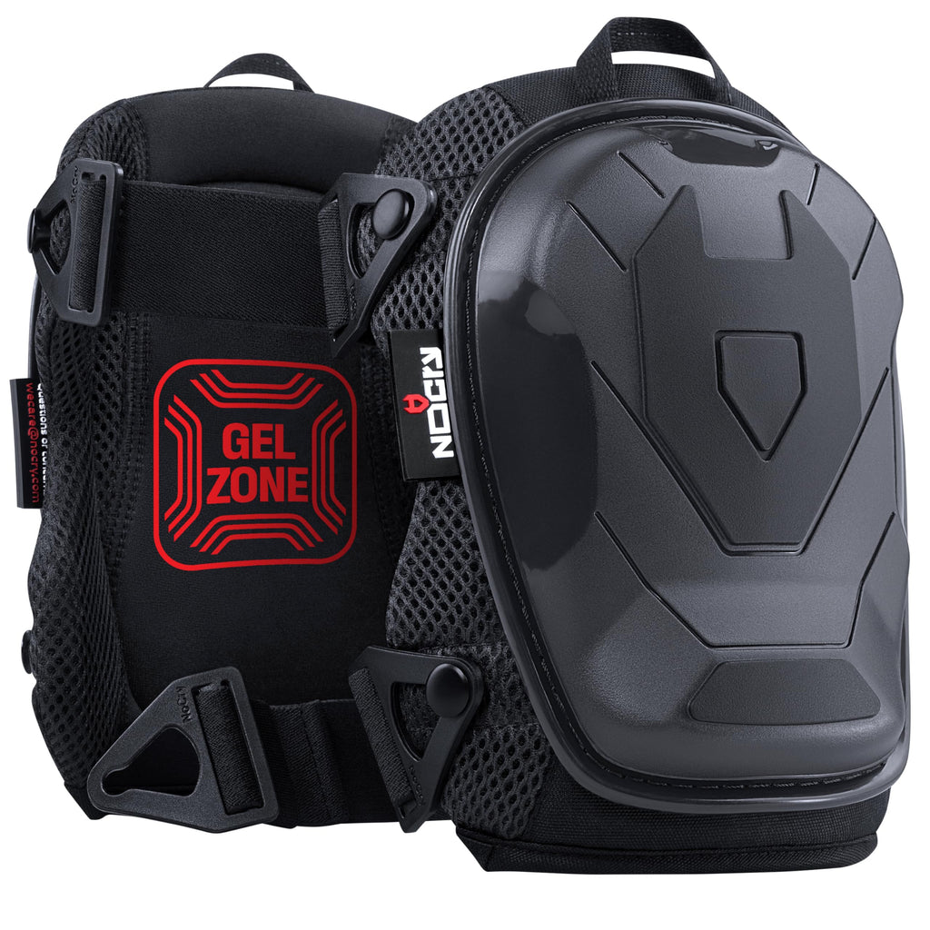 NoCry Professional Construction Knee Pads for Men and Women with Non-Slip Heavy Duty Cap and Ankle Support — Thick Foam and Gel Cushioning — Reinforced, Adjustable Straps and Military Grade Rivets